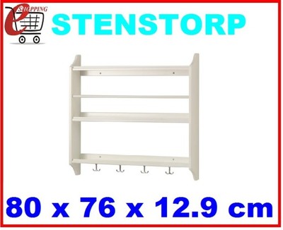 IKEA biała półka ścienna na talerze kubk STENSTORP - 6524039378 - oficjalne  archiwum Allegro
