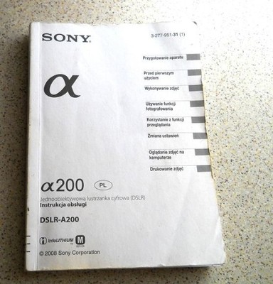 Sony A200 / instrukcja PL