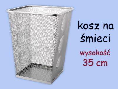 IKEA DOKUMENT Kosz Na Śmieci, Srebrny