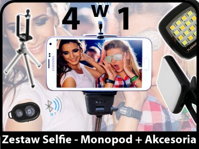 Selfie Stick BT +Lampka Huawei P9 /P9 Lite /Mate S