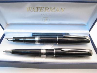Waterman Charleston Pióro+Długopis czarna lakaCT