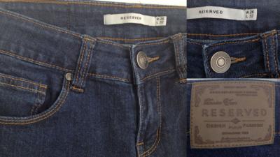 Spodnie jeansowe RESERVED W26 L32 granatowe skinny