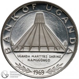 1152. Uganda 10 szylingów 1970 Namugongo st.L