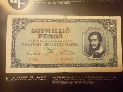 1 miliard pengo Węgry 1945