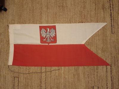 Marynarka wojenna, bandera, PRL - 6352608789 - oficjalne archiwum Allegro