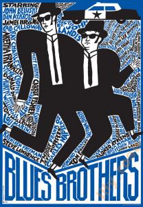 Plakat filmowy Blues Brothers Andrzej Krajewski
