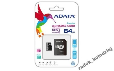KARTA ADATA MICRO SDXC 64GB CLASS 10 UHS-1 +ADAPTE