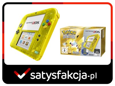 Żółta Konsola Nintendo 2DS +Pokemon Yellow Version