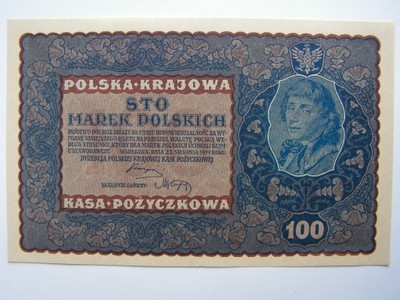 3/ II RP..100 mkp-08.1919  IH-Y   st.1  Piękny