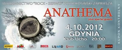 ANATHEMA - bilet na koncert - GDYNIA, 4.10.2012