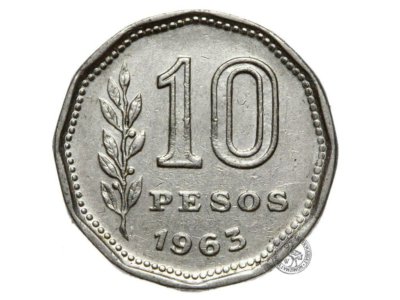 Argentyna - moneta - 10 Pesos 1963 - KOŃ - 1