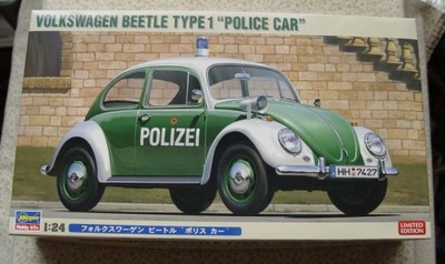 VW Beetle Type 1 Garbus Police - HASEGAWA 1:24