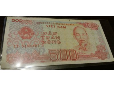 Wietnam - Vietnam- banknot - 500 Dongów ORYGINAŁ