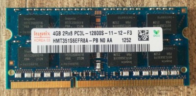 HYNIX 4GB 2Rx8 PC3L - 12800S - 11 - 12 - F3