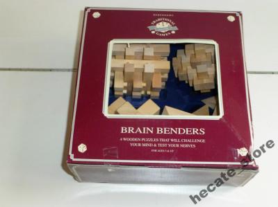 6655 układanka logicza z drewna Brain Benders 3szt