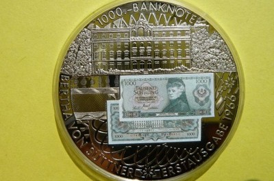 1000 SCHILING AUSTRIA-BANKNOTY ŚWIATA-OLBRZYM+C