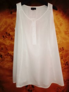 topshop  biała zwiewna luźna bluzka tunika boho