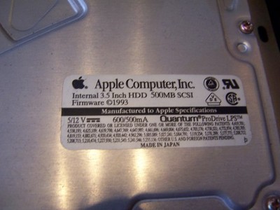 Apple Quantum ProDrive HDD 500MB SCSI w obudowie