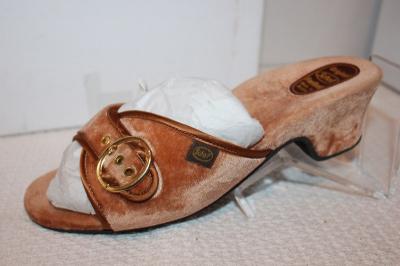SCHOLL pantofle luksusowe aksamit klapki 41/27cm