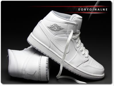 Buty męskie Nike Air Jordan 1 Mid 554724-112 Białe - 5833373350 - oficjalne  archiwum Allegro
