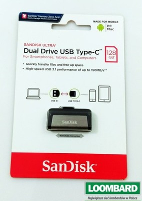 SANDISK ULTRA DUAL TYPE-C 128GB 150MB/S FLASH DRI
