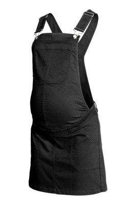 H&amp;amp;M MAMA czarna sukienka ogrodniczka ciążowa - 6786014470 -  oficjalne archiwum Allegro