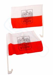 AUTOFLAGI POLSKA FLAGA SAMOCHODOWA POLSKI Z ORŁEM