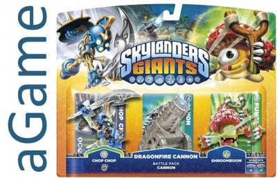 Skylanders Giants-Chop Chop,Dragonfire Cannon, Shr