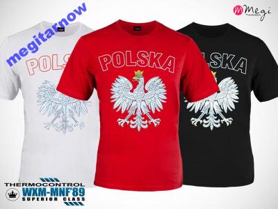 T-Shirt dziecięcy koszulka kibica Polski r 128 cm