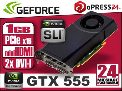 NVIDIA GEFORCE GTX 555 1GB GDDR5 192-BIT PCIe = GW - 6626747843 - oficjalne  archiwum Allegro