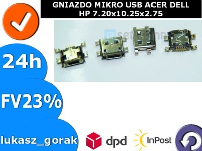 GNIAZDO MIKRO USB ACER DELL HP 7.20x10.25x2.75