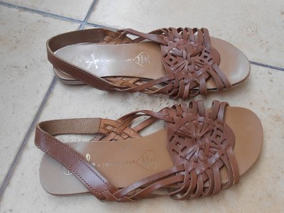 ATMOSPHERE sandały skórzane,rzymianki,37/23 cm