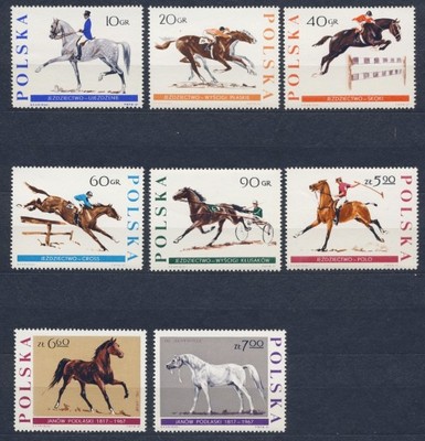 Polska, 1967, Fi 1592-1599, Jeździectwo