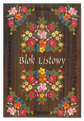 Blok listowy FOLK Wzór ludowy kwiaty KRAKÓW TANIO