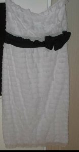 Nowa sukienka biało-czarna falbanki TALLY WAIJL S