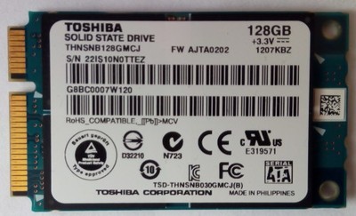 Dysk TOSHIBA SSD THNSNB128GMCJ, mSATA - 6690938889 - oficjalne archiwum  Allegro