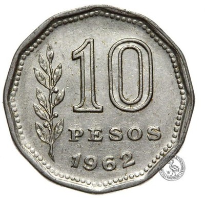 Argentyna - moneta - 10 Pesos 1962 - KOŃ
