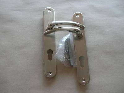 Klamka drzwiowa z długim szyldem,wkładka,72 mm