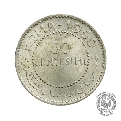 1308. SOMALIA 50 CENTESIMI 1950 STAN 1