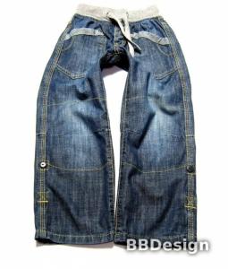 TA080 Jeansowe spodnie szeroka guma NEXT 116