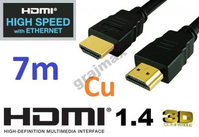 Kabel HDMI 7,0m Cu 1.4 ethernet 28AWG