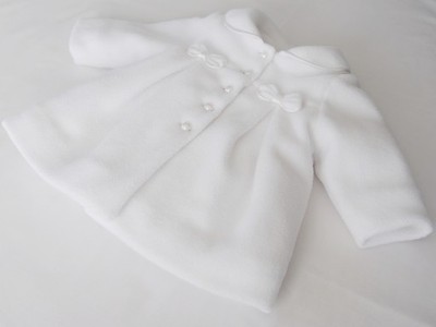 ANYA - zimowy, biały płaszczyk do chrztu r. 74 - 6990581425 - oficjalne  archiwum Allegro