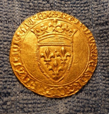 ECU D'OR - KAROL VII - 1422-1461 r. - PIĘKNY STAN