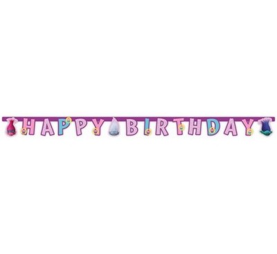 Banner Trolls - Happy Birthday Urodziny Zabawa