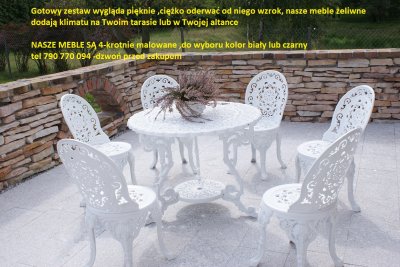 Meble Ogrodowe Zeliwne Fotel Stol Zeliwny Hit 6502796603 Oficjalne Archiwum Allegro