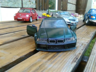 BMW e36 tuning model 1:24 po wypadku