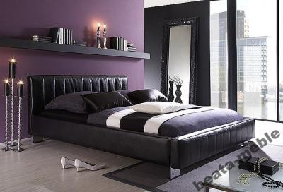Tapicerowane łóżko styl nowoczesny materace + 140