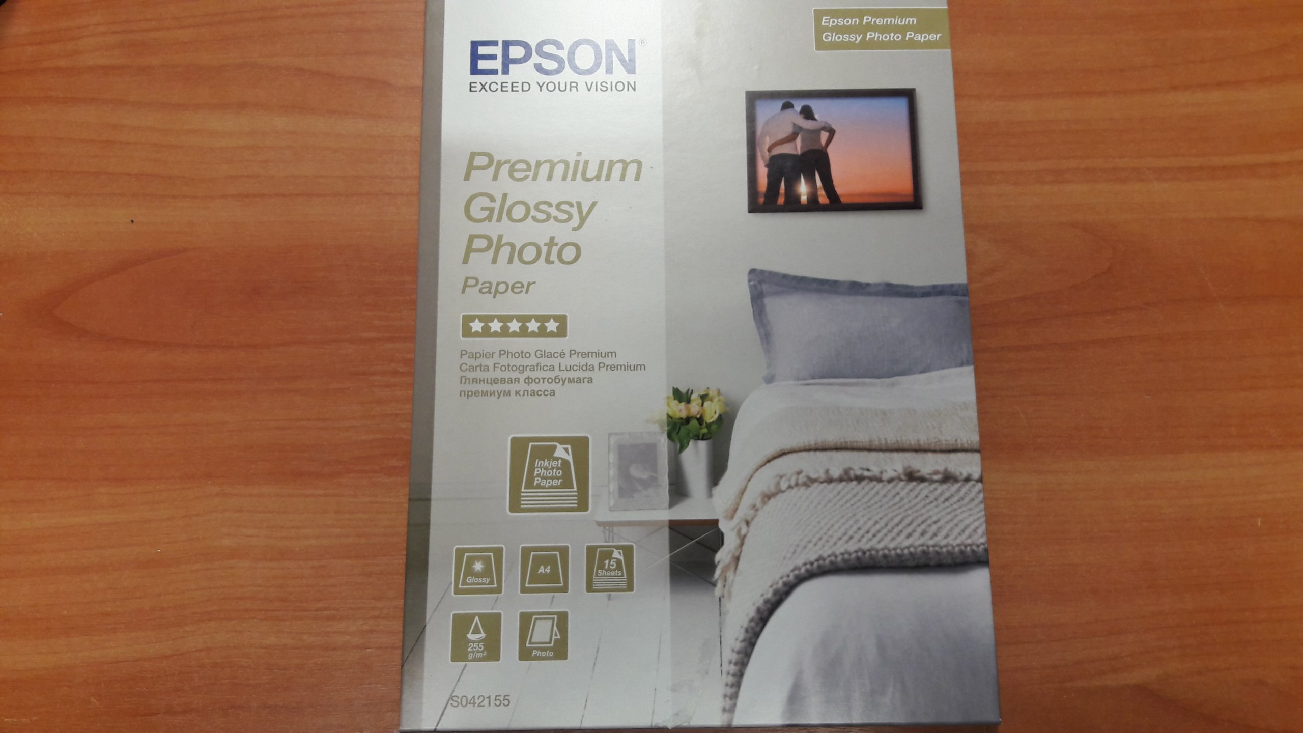 PAPIER EPSON Premium Glossy Photo A4 255g 15 ark.