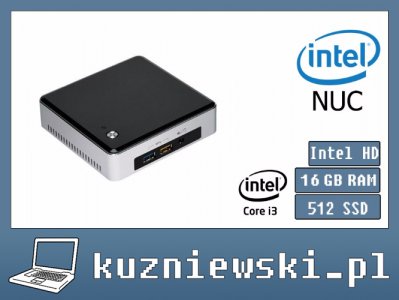 Intel NUC, Intel Core i3, 16 GB RAM, 512 SSD