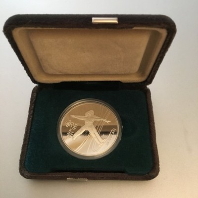 Canada 1987-srebrna moneta 20$ Calgary łyżwiarstwo